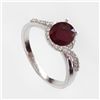Image 1 : Natural 1.75 ct 3.51g Ruby & Diamond 14k WG Ring