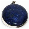 Image 1 : Natural 173.7 ctw Lapis Oval .925 Sterling Pendant