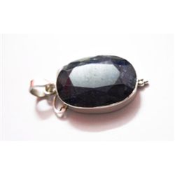 Natural 35.55 ctw Sapphire Oval Pendant .925 Sterling