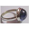 Image 1 : Natural 21.70 ctw Tanzanite Round Ring .925 Sterling
