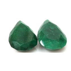 Natural 202.25ctw African Emerald Pear Shape (2) Stone