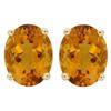 Image 1 : Genuine 2.50 ctw 8x6mm Oval Citrine Stud Earrings 14kt