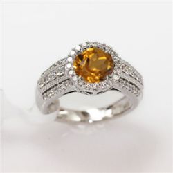 8.26g 14k White Gold Diamond Ring