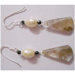 Natural 26.00 ctw Semi Precious Earring .925 Sterling