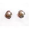 Image 1 : Natural 19.80 ctw Pearl Oval Earrings .925 Sterling