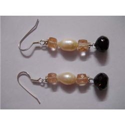 35.0 ctw Semi Precious Earring .925 Sterling Silver