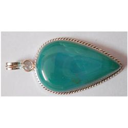 Natural 56.65 ctw Turquoise Onex Pendant .925 Sterling