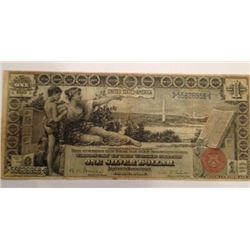 RARE 1896 $2 US Educational Note Silver Certificate, F