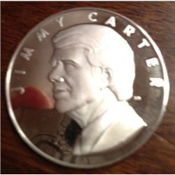 .04 Oz .999 Pure Silver Jimmy Carter Coin