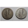 Image 2 : 2 Key Date Mercury Dimes 1921 VG Faint obv scratches, 1926-S G/VG