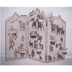METALS SCREEN CANDLEHOLDER