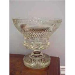 A heavy Victorian cut crystal pedestal bowl....