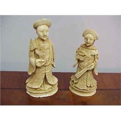 Pair of Ivory chess figures....