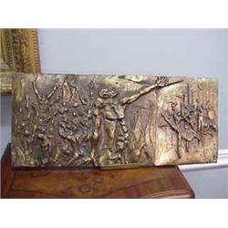 Exceptional Bronze plaque by Bruce Gardner....