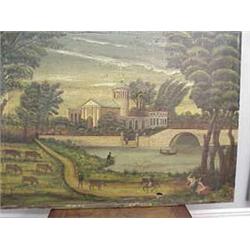 Early European primitive oil on canvas. 23"x3...