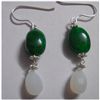 Image 1 : Natural 31.40ct Emerald/Semi Precious Earring .925 Ster