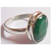 Image 1 : Natural 18.70 ctw Emerald Oval Ring .925 Sterling