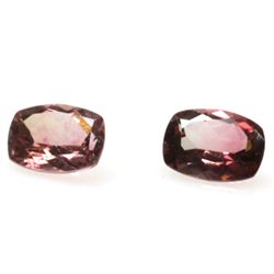 Natural 1.89ctw Bi-Color Tourmaline Cushion (2) Stone