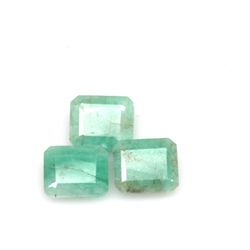Natural 19.74ctw Emerald Emerald Cut (3) Stone