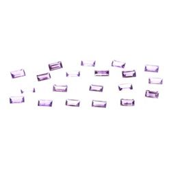 Natural 4.73ctw Amethyst Baguette Mix Size (20) Stone