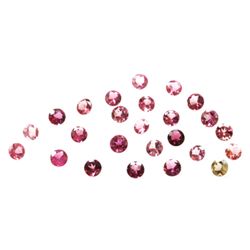 Natural 4.1ctw Pink Tourmaline Round Cut 3-4mm (25)