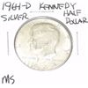 1964-D Kennedy SILVER Half Dollar *RARE MS HIGH GRADE - NICE COIN*!!