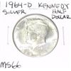 1964-D Kennedy SILVER Half Dollar *EXTREMELY RARE MS-66 HIGH GRADE - NICE COIN*!!