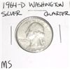 1964-D Washington SILVER Quarter *RARE MS HIGH GRADE - NICE COIN*!!