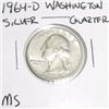 1964-D Washington SILVER Quarter *RARE MS HIGH GRADE - NICE COIN*!!