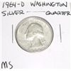 1964-D Washington SILVER Quarter *RARE MS HIGH GRADE - NICE COIN*!!
