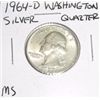 1964-D Washington SILVER Quarter *RARE MS HIGH GRADE - NICE COIN*!!