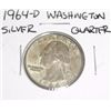 1964-D Washington SILVER Quarter *PLEASE LOOK AT PICTURE TO DETERMINE GRADE - NICE COIN*!!