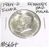1964-D Kennedy SILVER Half Dollar *RARE MS-65+ HIGH GRADE - NICE COIN*!!