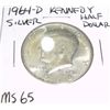 1964-D Kennedy SILVER Half Dollar *RARE MS-65 HIGH GRADE - NICE COIN*!!