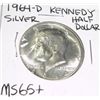 1964-D Kennedy SILVER Half Dollar *RARE MS-65+ HIGH GRADE - NICE COIN*!!