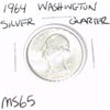 1964 Washington SILVER Quarter *RARE MS-65 HIGH GRADE - NICE COIN*!!