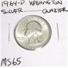 1964-D SILVER Washington Quarter *RARE MS-65 HIGH GRADE*!!