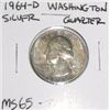 1964-D Washington Silver Quarter *RARE TONED MS-65 GRADE - NICE COIN*!!