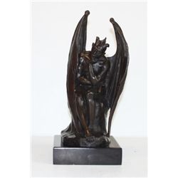 Majestic Bronze Sculpture Gargoyle - Lucifer