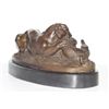 Image 2 : Imposing Bronze Sculpture Fighting Panther & Alligator