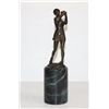 Image 1 : Brilliant Lady Golfer Swinging Bronze Sculpture After