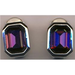 ELEGANT CHRISTIAN DIOR AMETHYST CLIP EARRINGS MWF1799