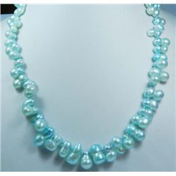 Double Strand Tahitian Blue mother of pearl necklace 1