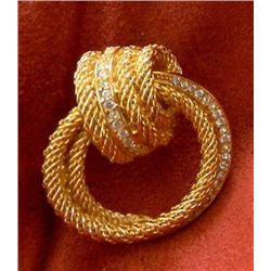 Vintage Signed Christian Dior Love Knot Brooch MWF1795