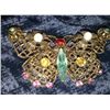 Image 1 : VINTAGE MULTICOLOR RHINESTONE BUTTERFLY BROOCH / PIN