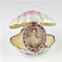 Shell Picture Frame Faberge Jewelry Box