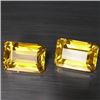 Image 1 : MATCHING 12.90 CT. EMERALD CUT GOLDEN CITRINE 2 PC SET