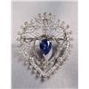 Image 1 : EDWARDIAN PLATINUM AND DIAMOND PENDANT / BROOCH MARCUS