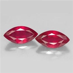 Pair 5.27ct Madagascar Red Ruby