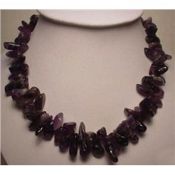 High-End Very Fine Amethyst Nugget Necklace MWF1732